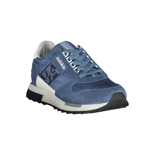 Napapijri Blue Polyester Men Sneaker $249.00 Napapijri Luzworld
