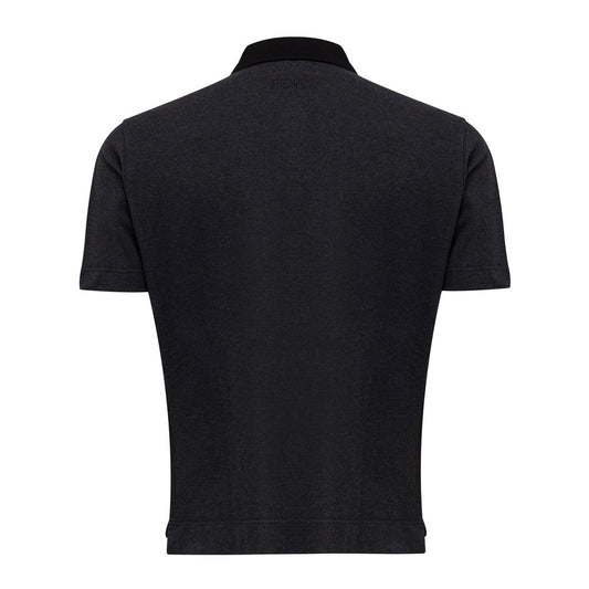 Fendi Black Cotton Polo Shirt $838.00 Fendi Luzworld