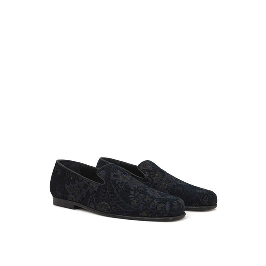 Etro Blue Leather Slip-On Loafer $1148.00 Etro Luzworld