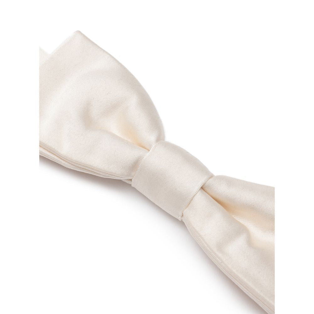 Dolce & Gabbana White Silk Bowty
