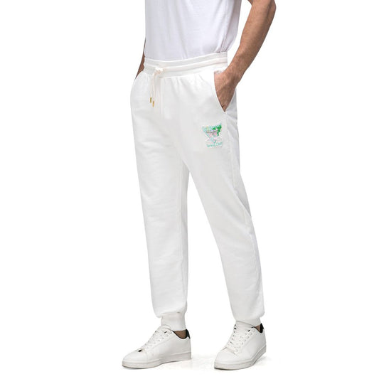 Casablanca White Cotton Athletic Pant $780.00 Casablanca Luzworld