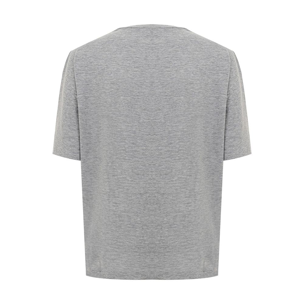 Dsquared² Elegant Gray Cotton Top for Women $572.00 Dsquared² Luzworld