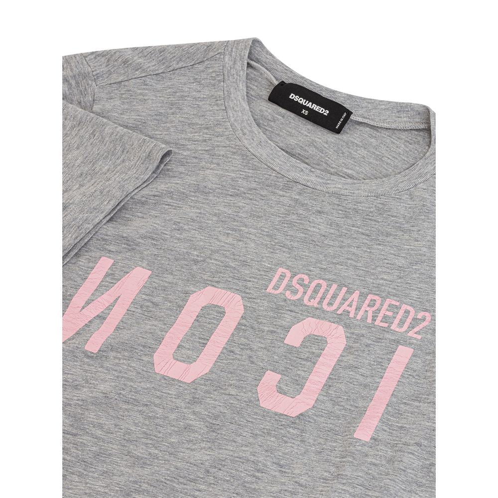 Dsquared² Elegant Gray Cotton Top for Women $572.00 Dsquared² Luzworld