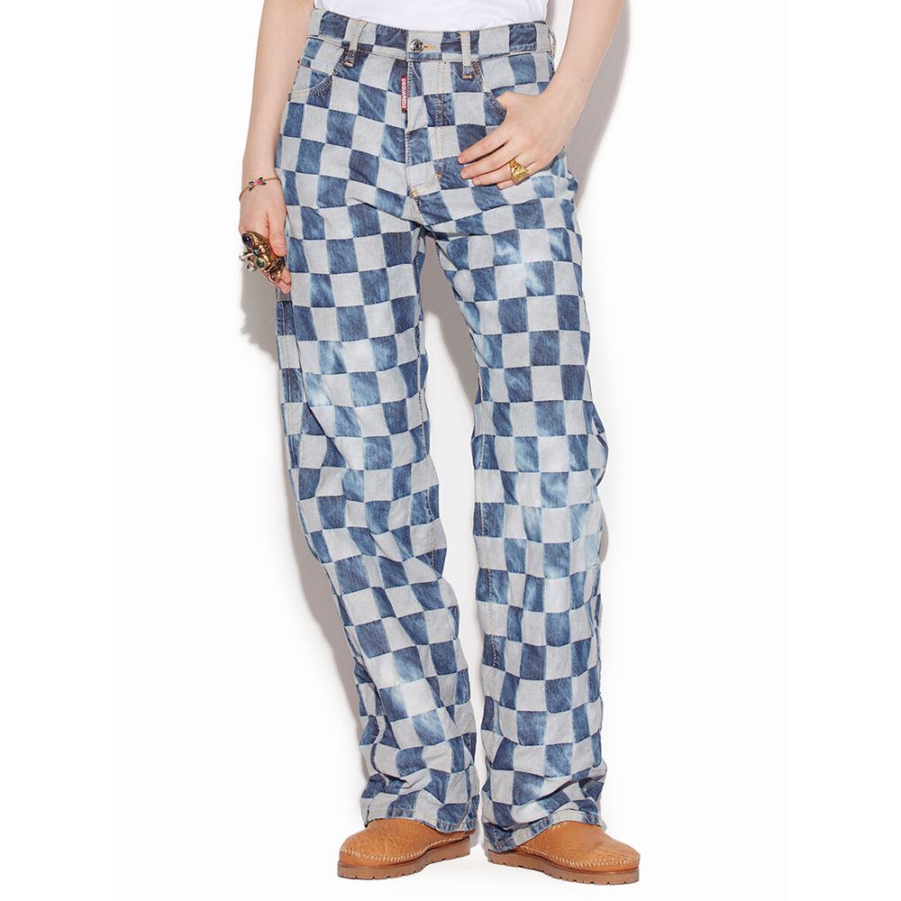 Dsquared² Blue Cotton Relaxed Fit Jean $1392.00 Dsquared² Luzworld