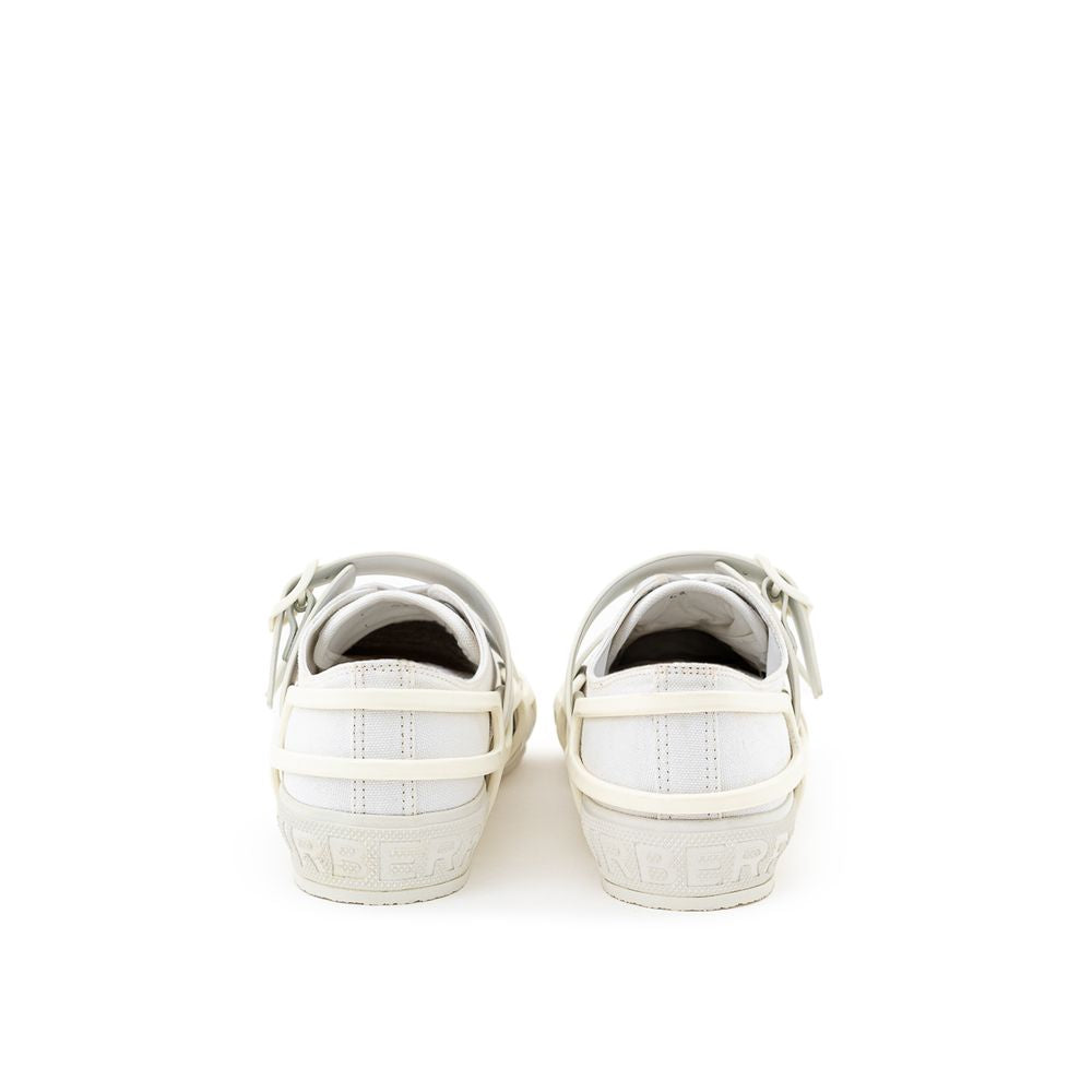 Burberry White Cotton Sneaker $1032.00 Burberry Luzworld
