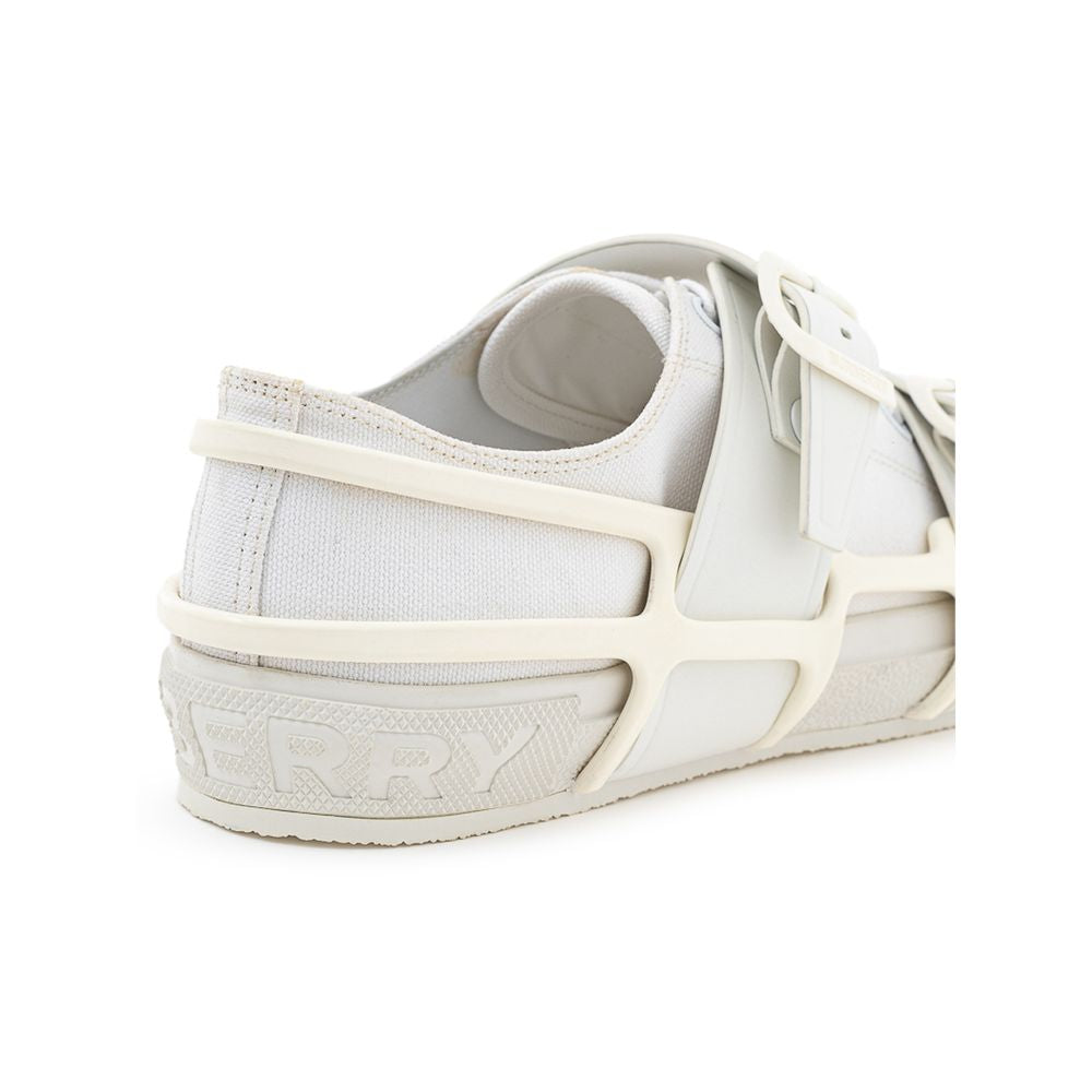 Burberry White Cotton Sneaker $1032.00 Burberry Luzworld
