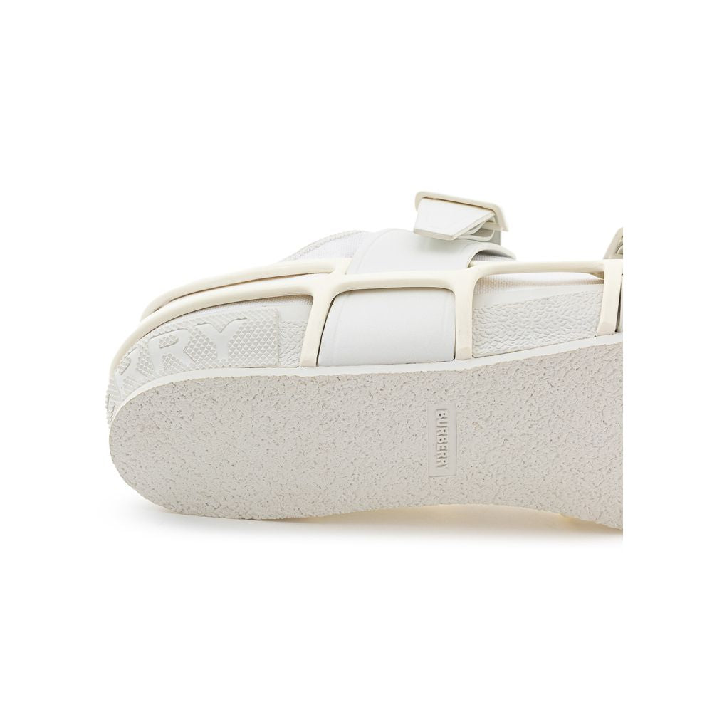 Burberry White Cotton Sneaker $1032.00 Burberry Luzworld