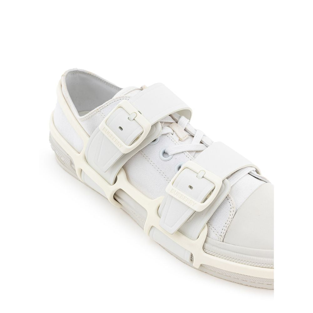 Burberry White Cotton Sneaker $1032.00 Burberry Luzworld