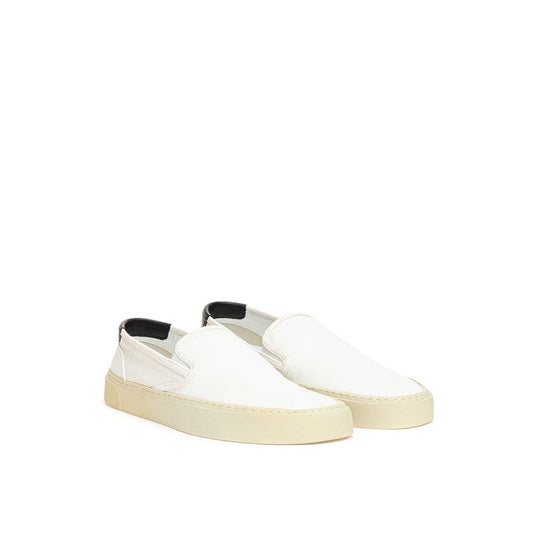 Saint Laurent White Cotton Sneaker $1036.00 Saint Laurent Luzworld