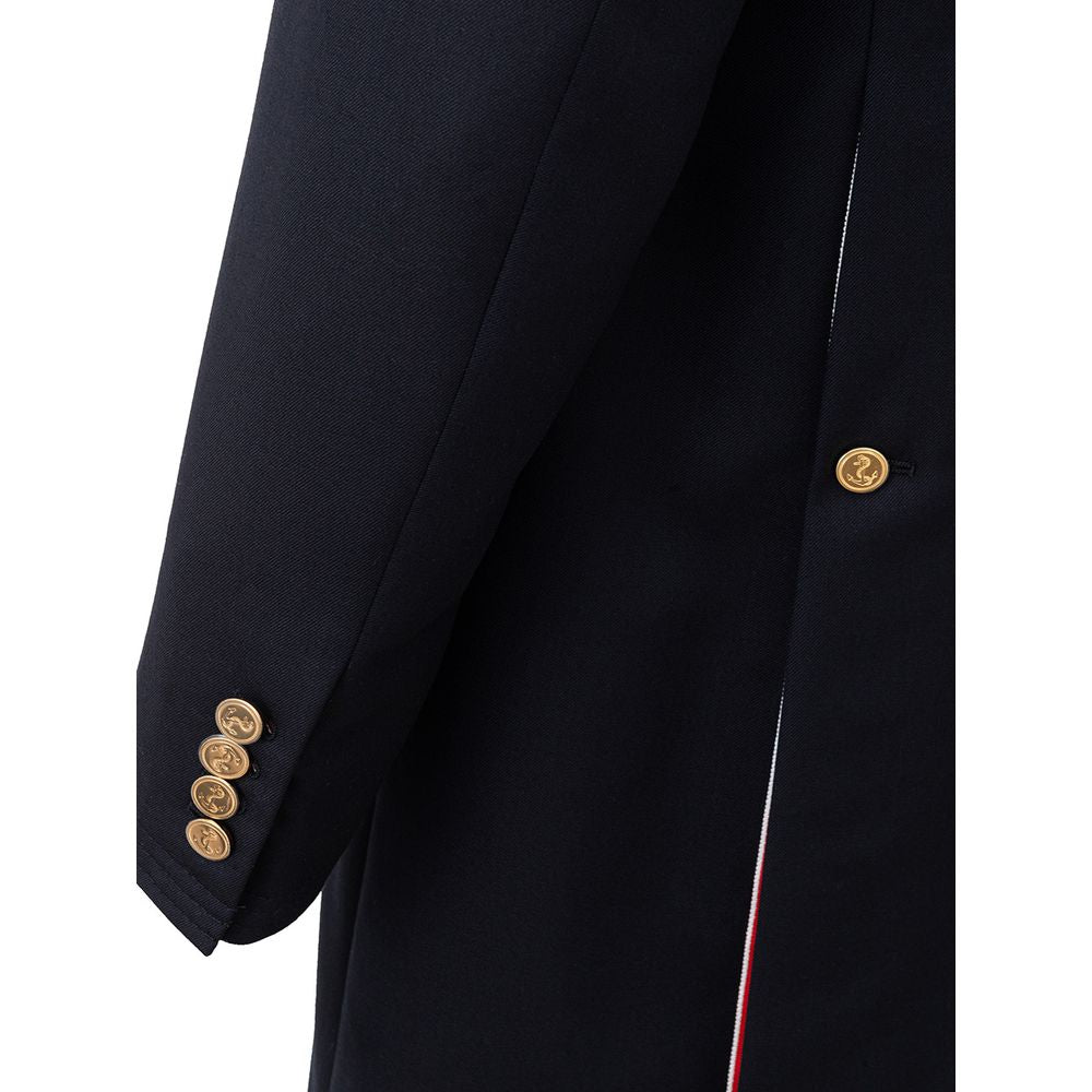 Thom Browne Elegant Wool Jacket in Signature Blue $4585.00 Thom Browne Luzworld