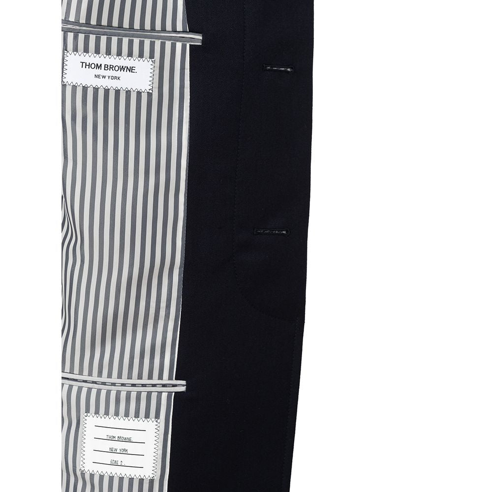 Thom Browne Elegant Wool Jacket in Signature Blue $4585.00 Thom Browne Luzworld