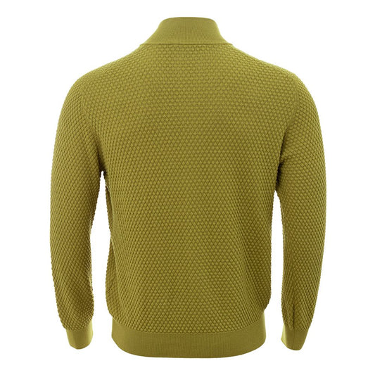 Gran Sasso Elegant Yellow Cotton Cardigan for Men $360.00 Gran Sasso Luzworld