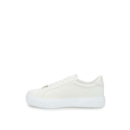 Casadei Sleek White Leather Sneakers $847.00 Casadei Luzworld