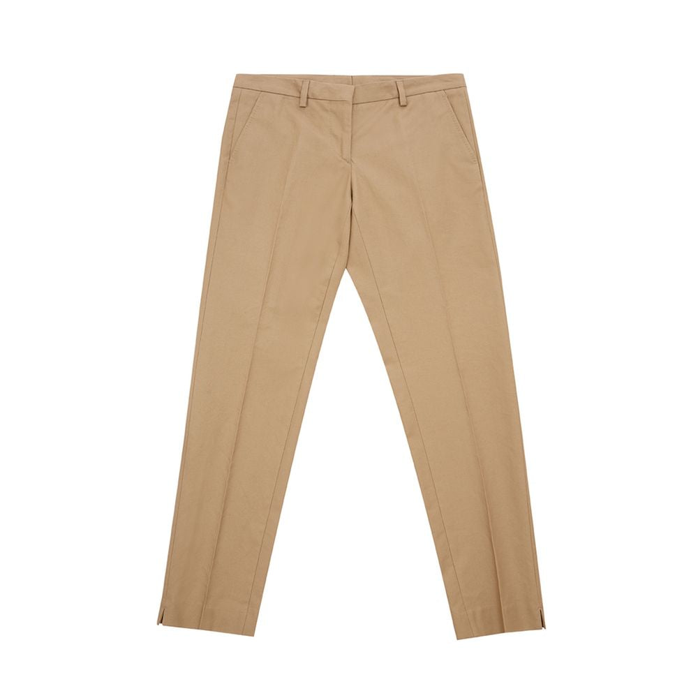 Lardini Elegant Brown Cotton Trousers for Women $596.00 Lardini Luzworld