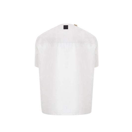 Emporio Armani White Cotton T-Shirt $635.00 Emporio Armani Luzworld