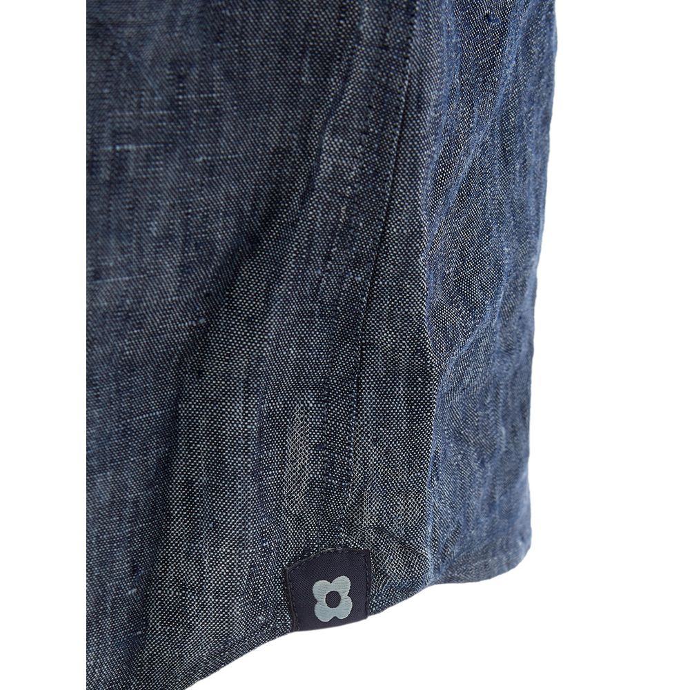 Lardini Elegant Flax Blue Shirt for Men $315.00 Lardini Luzworld