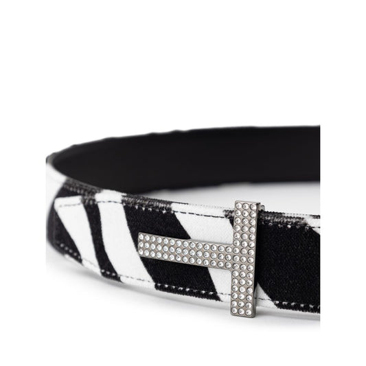 Tom Ford Black And White Leather Belt $1459.00 Tom Ford Luzworld