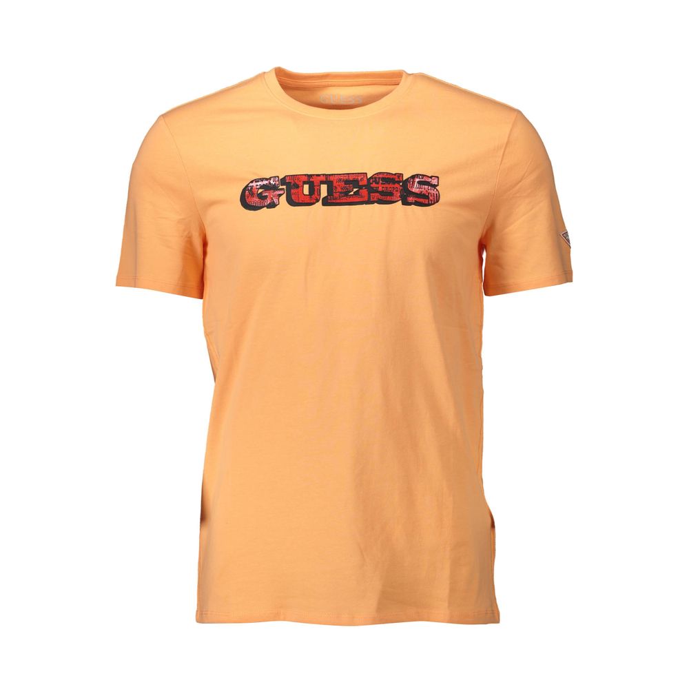 Guess Jeans Orange Cotton Men T-Shirt $120.00 Guess Jeans Luzworld