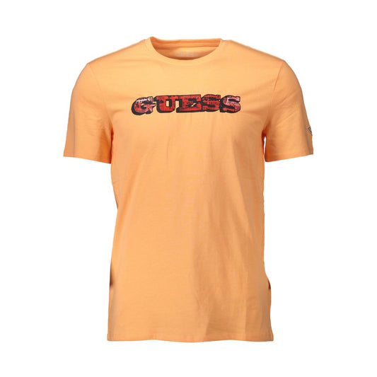 Guess Jeans Orange Cotton Men T-Shirt $120.00 Guess Jeans Luzworld