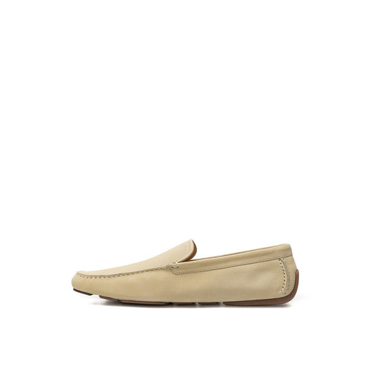 Bally Beige Leather Moccassin $1139.00 Bally Luzworld