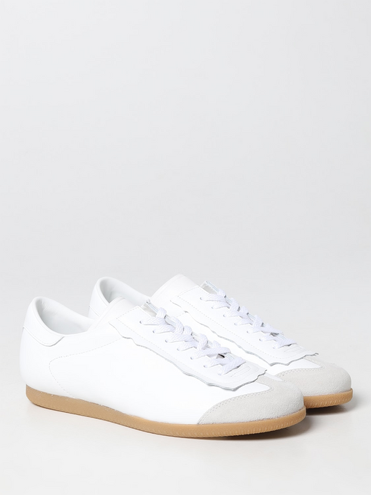Maison Margiela Low Featherlight Leather And Suede Sneakers $939.00 Maison Margiela Luzworld