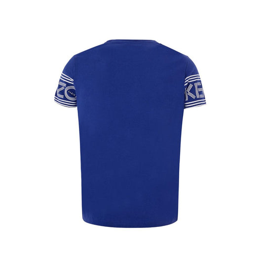 Kenzo Chic Blue Cotton Tee for Stylish Comfort $209.00 Kenzo Luzworld