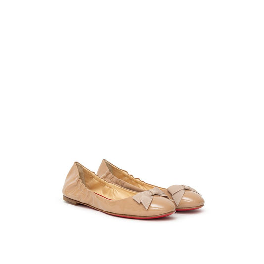 Christian Louboutin Beige Patent Leather Ballet Flat $1105.00 Christian Louboutin Luzworld