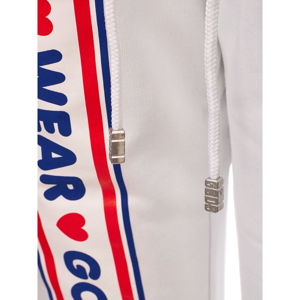 GCDS White Cotton Joggers Workout Pant $676.00 GCDS Luzworld