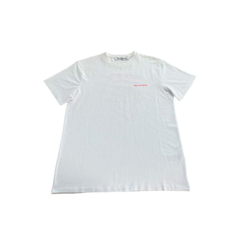 Trussardi Beachwear White Cotton Men's T-Shirt $135.00 Trussardi Beachwear Luzworld
