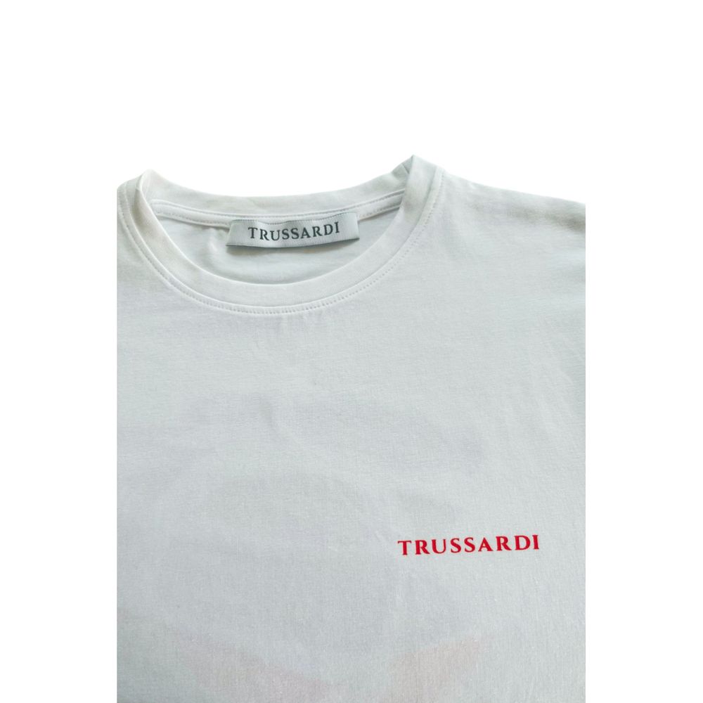 Trussardi Beachwear White Cotton Men's T-Shirt $135.00 Trussardi Beachwear Luzworld