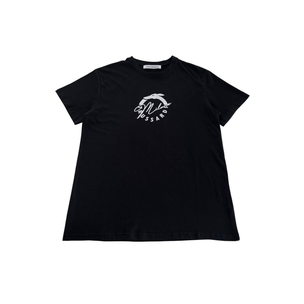 Trussardi Beachwear Black Cotton Men T-Shirt $137.00 Trussardi Beachwear Luzworld