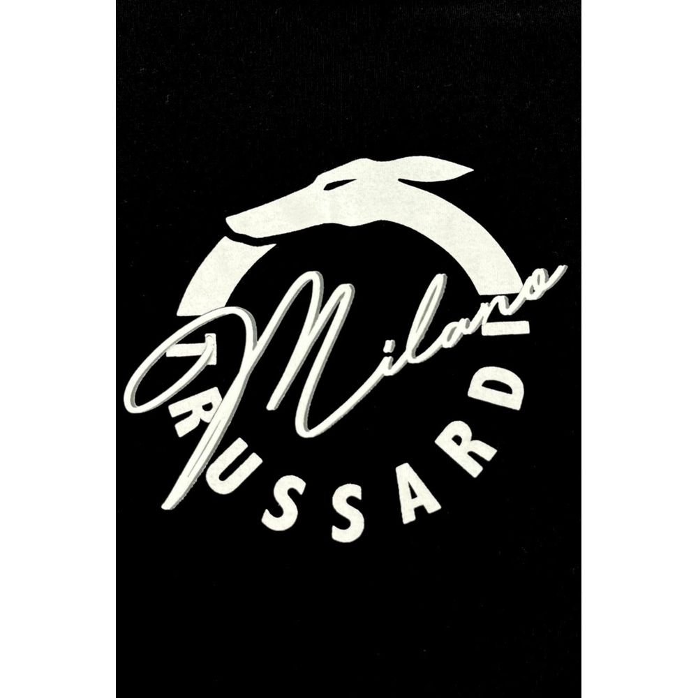 Trussardi Beachwear Black Cotton Men T-Shirt $137.00 Trussardi Beachwear Luzworld