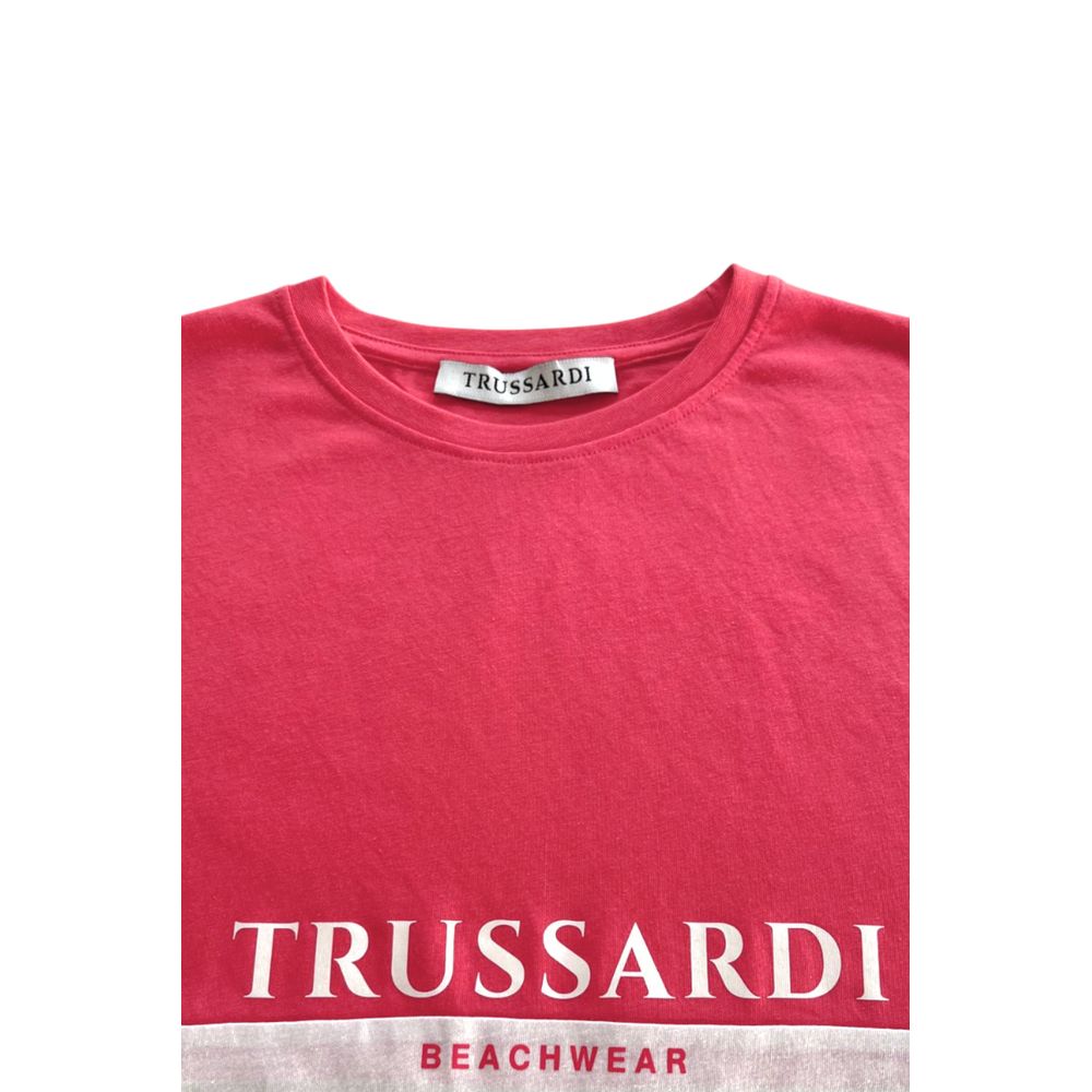 Trussardi Beachwear White Cotton Men T-Shirt $135.00 Trussardi Beachwear Luzworld