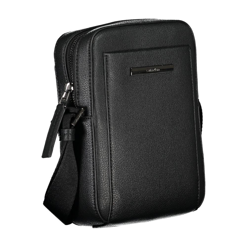 Calvin Klein Sleek Black Shoulder Bag with Logo Detail $217.00 Calvin Klein Luzworld