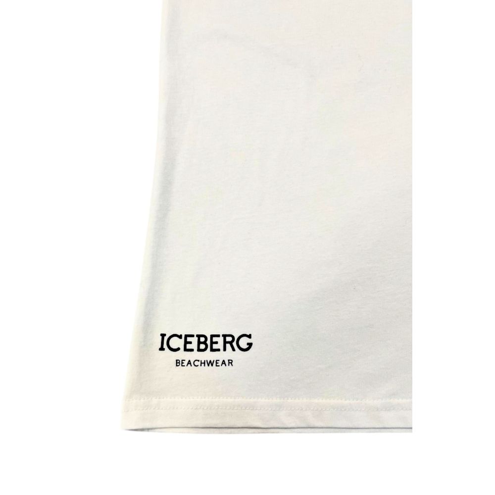 Iceberg White Cotton Men T-Shirt $144.00 Iceberg Luzworld