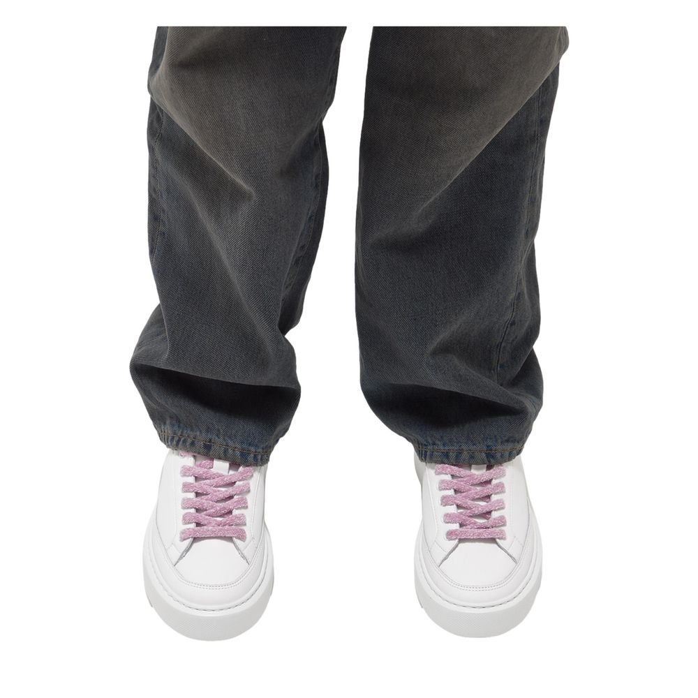 D.A.T.E Beige Leather Sneaker $322.00 D.A.T.E Luzworld