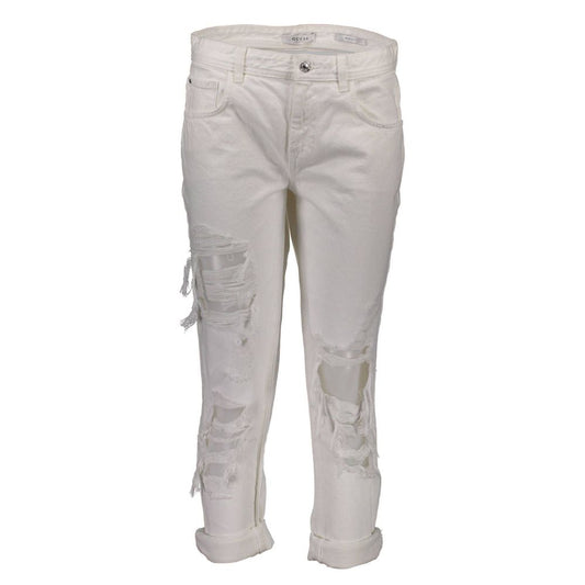 Guess Jeans White Cotton Women Jeans $451.00 Guess Jeans Luzworld