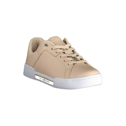 Tommy Hilfiger Pink Leather Women Sneaker $271.00 Tommy Hilfiger Luzworld