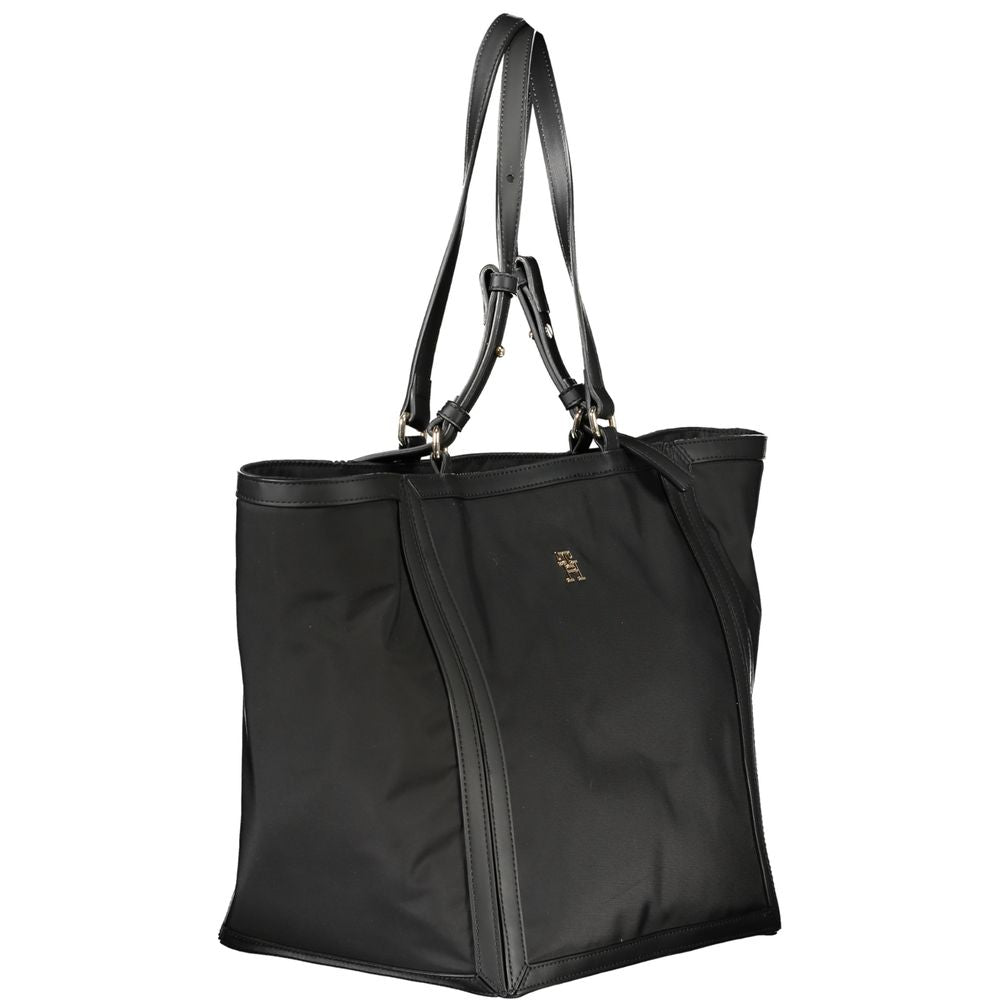 Tommy Hilfiger Black Polyester Handbag $270.00 Tommy Hilfiger Luzworld