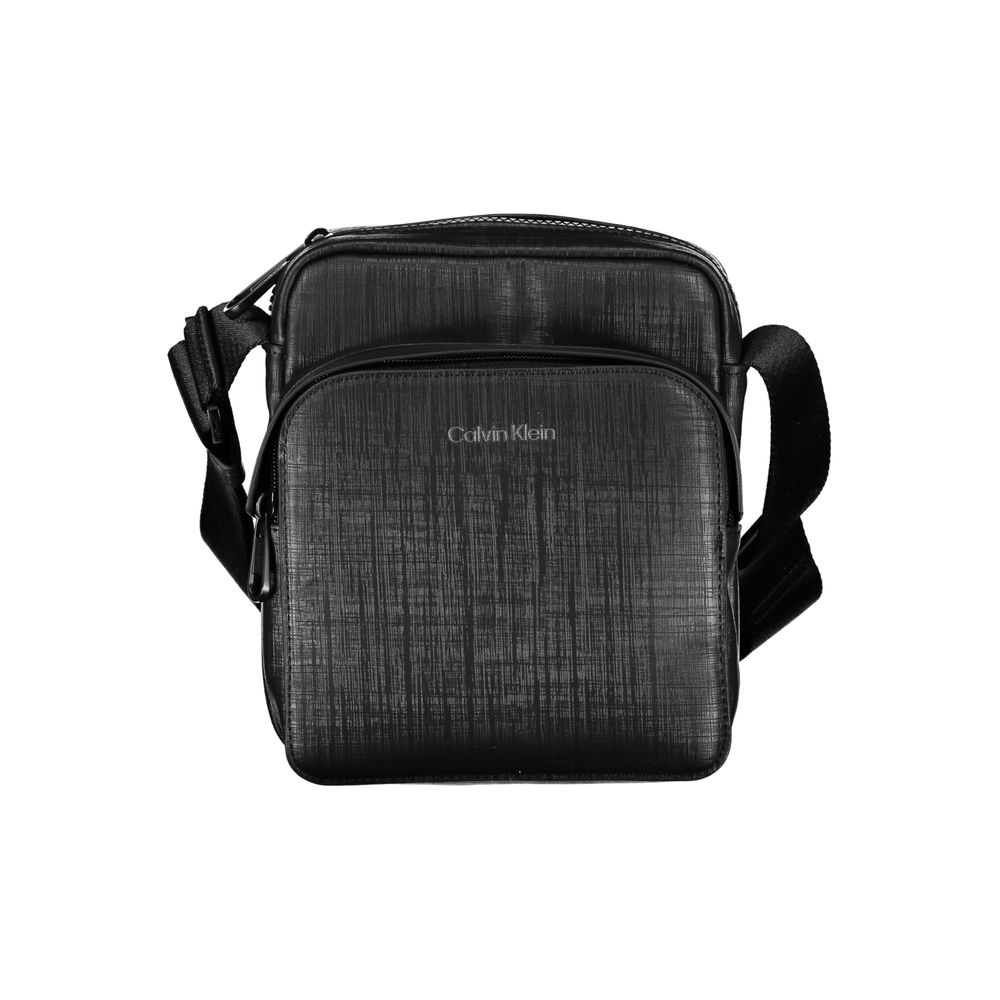 Calvin Klein Elegant Black Shoulder Bag with Contrasting Details $200.00 Calvin Klein Luzworld