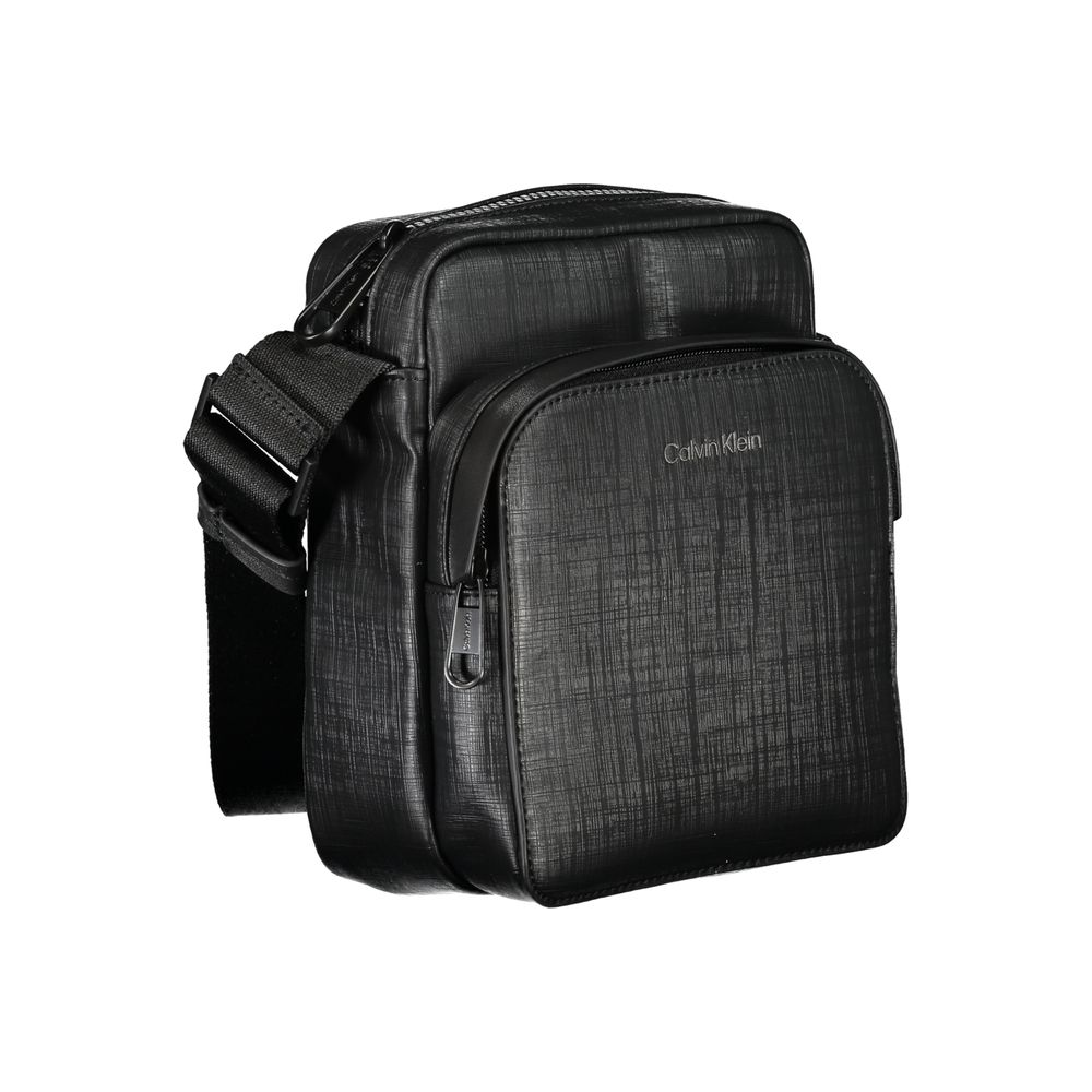 Calvin Klein Elegant Black Shoulder Bag with Contrasting Details $200.00 Calvin Klein Luzworld