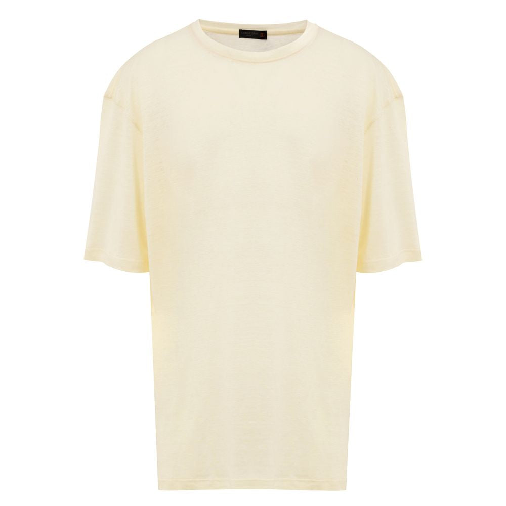 Corneliani Yellow Linen T-Shirt $654.00 Corneliani Luzworld