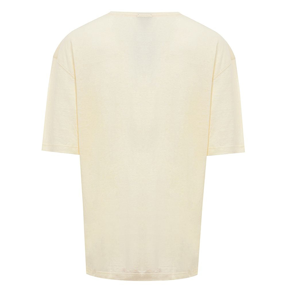Corneliani Yellow Linen T-Shirt $654.00 Corneliani Luzworld