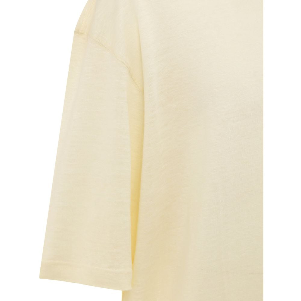 Corneliani Yellow Linen T-Shirt $654.00 Corneliani Luzworld