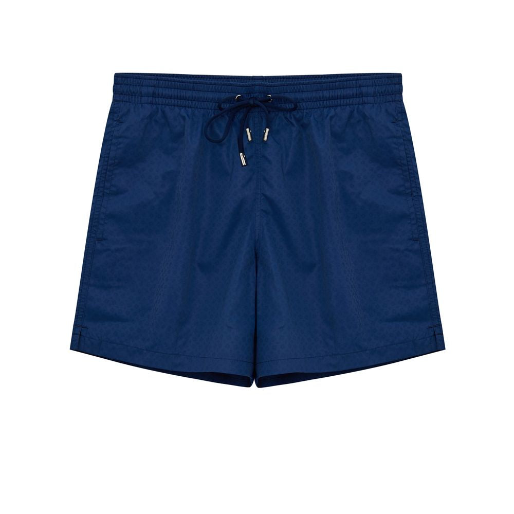Canali Blue Polyester Swim Short $522.00 Canali Luzworld