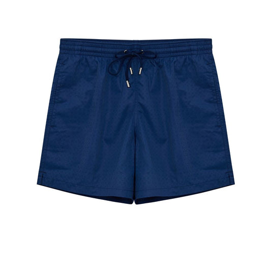 Canali Blue Polyester Swim Short $522.00 Canali Luzworld
