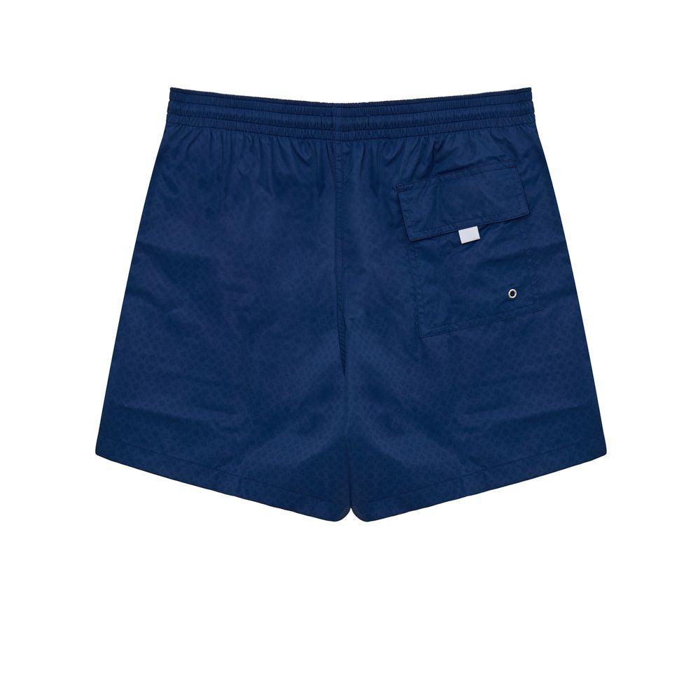 Canali Blue Polyester Swim Short $522.00 Canali Luzworld