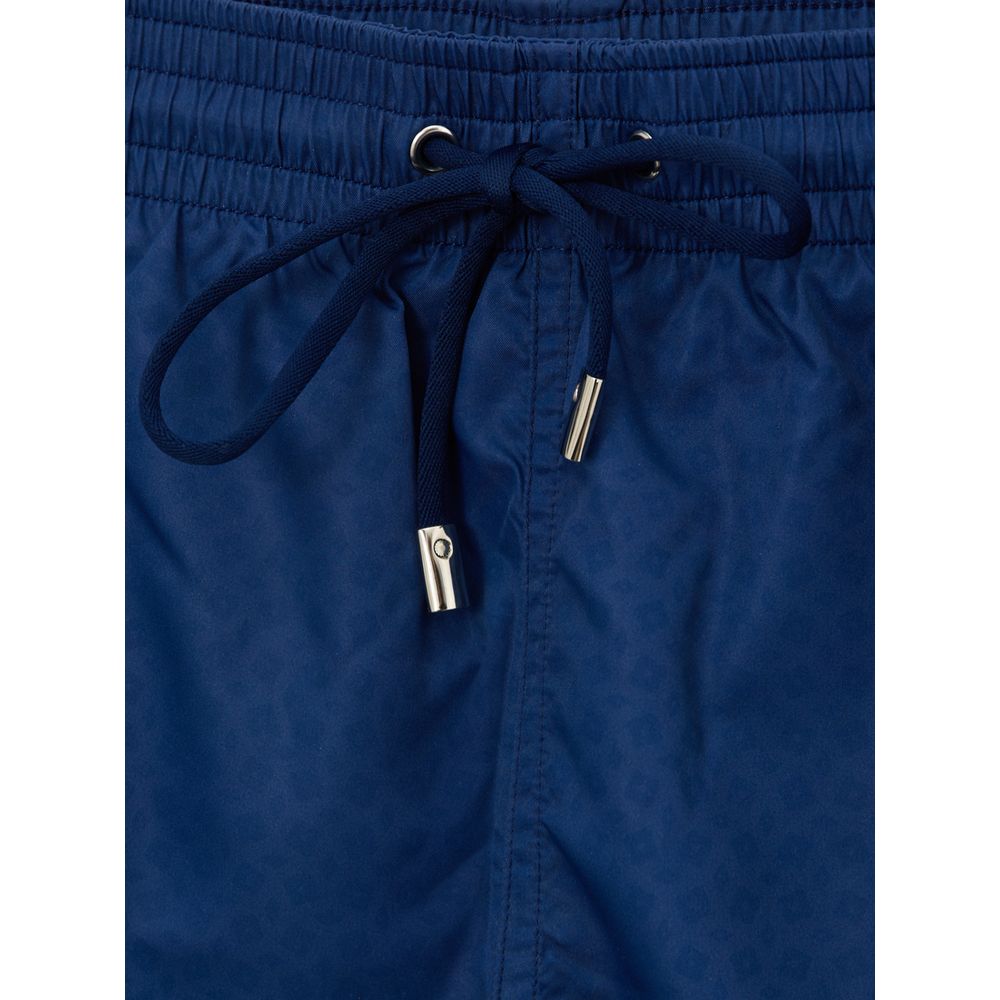 Canali Blue Polyester Swim Short $522.00 Canali Luzworld