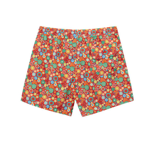 Isaia Red Polyester Swim Short $627.00 Isaia Luzworld