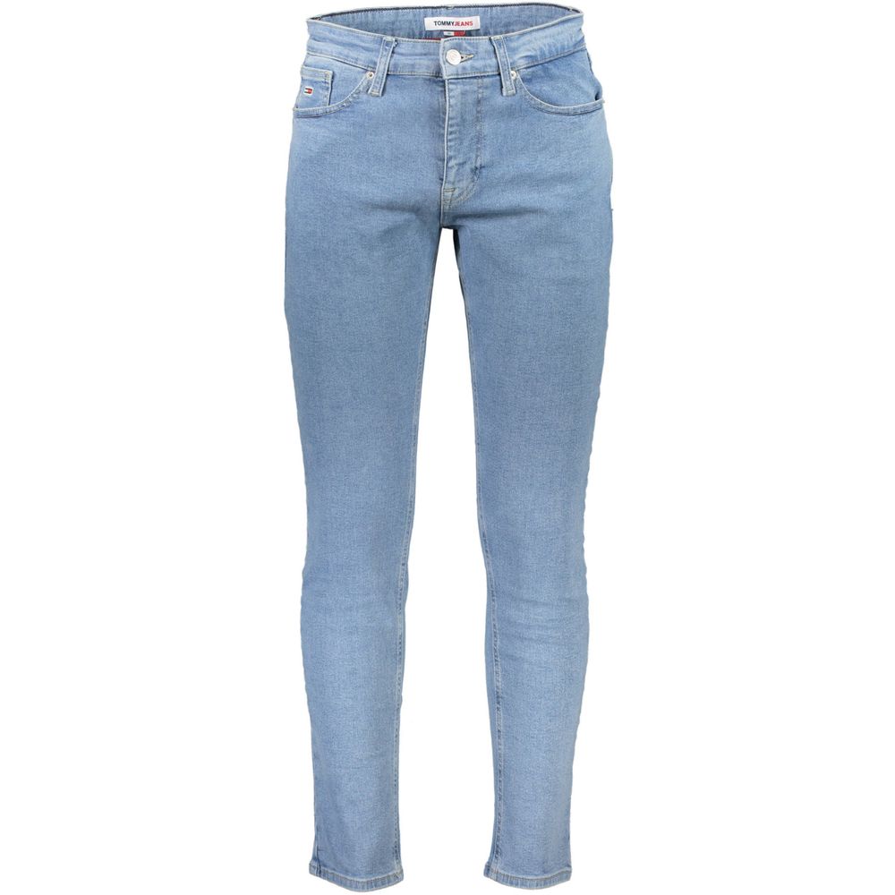 Tommy Hilfiger Light Blue Cotton Men Slim Tapered Jean $234.00 Tommy Hilfiger Luzworld
